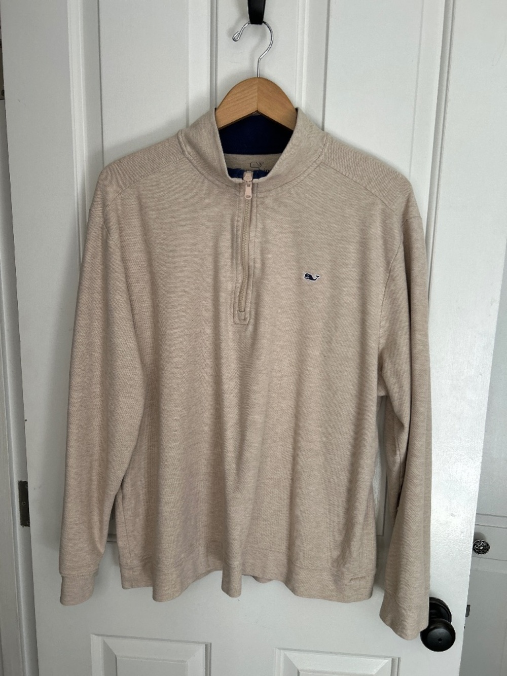 Tan vineyard vines Men's Saltwater Quarter-Zip Pullover - XL